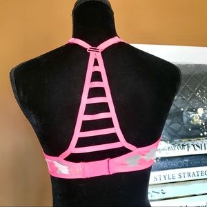 VS PINK floral lace cage bra Racerback 34D